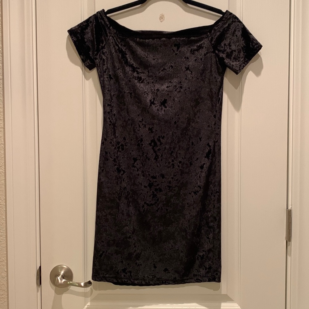 Off Shoulder Black Dress